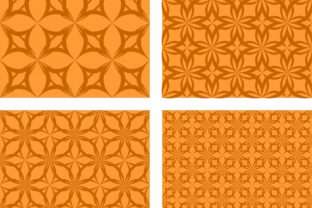 4 Orange Seamless Geometric Patterns: A Versatile Design Choice for Modern Projects