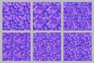 6 Purple Seamless Mosaic Patterns: A Modern Design Solution for Creativity and Versatility