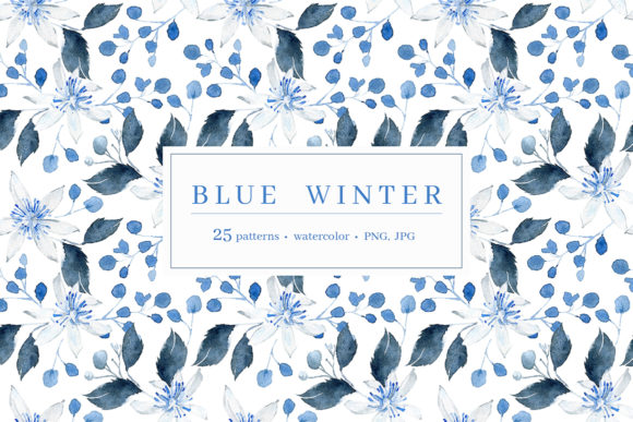 Blue Winter Patterns: A Beautiful Collection for Creative Projects