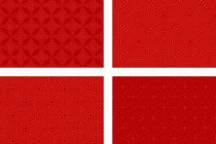 Four Red Seamless Geometric Patterns: A Versatile Design Asset