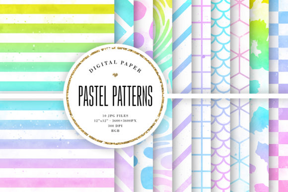 Pastel Ombre Watercolor Patterns: A Versatile Tool for Creative and Practical Workflows