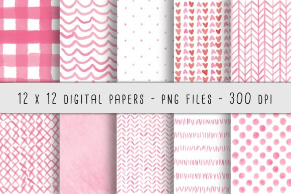 Pink Watercolor Patterns: A Versatile Design Resource for Creative Projects