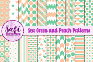 Sea Green and Peach Patterns: A Versatile Resource for Creative Projects