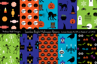 Seamless Bright Halloween Patterns: A Creative Resource for Designers