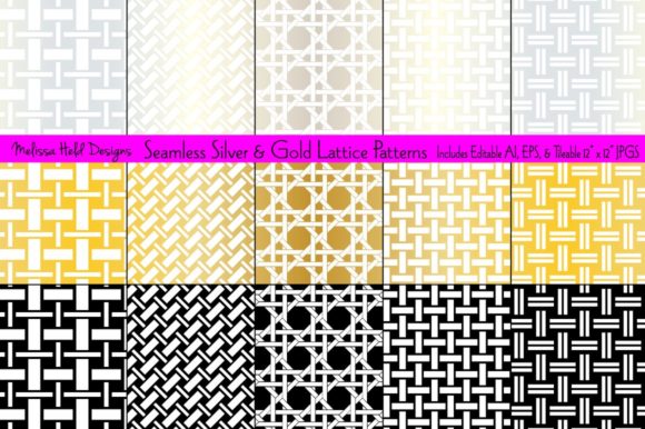 Seamless Metallic Lattice Patterns