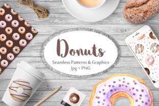Watercolor Donuts Patterns Graphics: A Creative Resource for Designers and Businesses